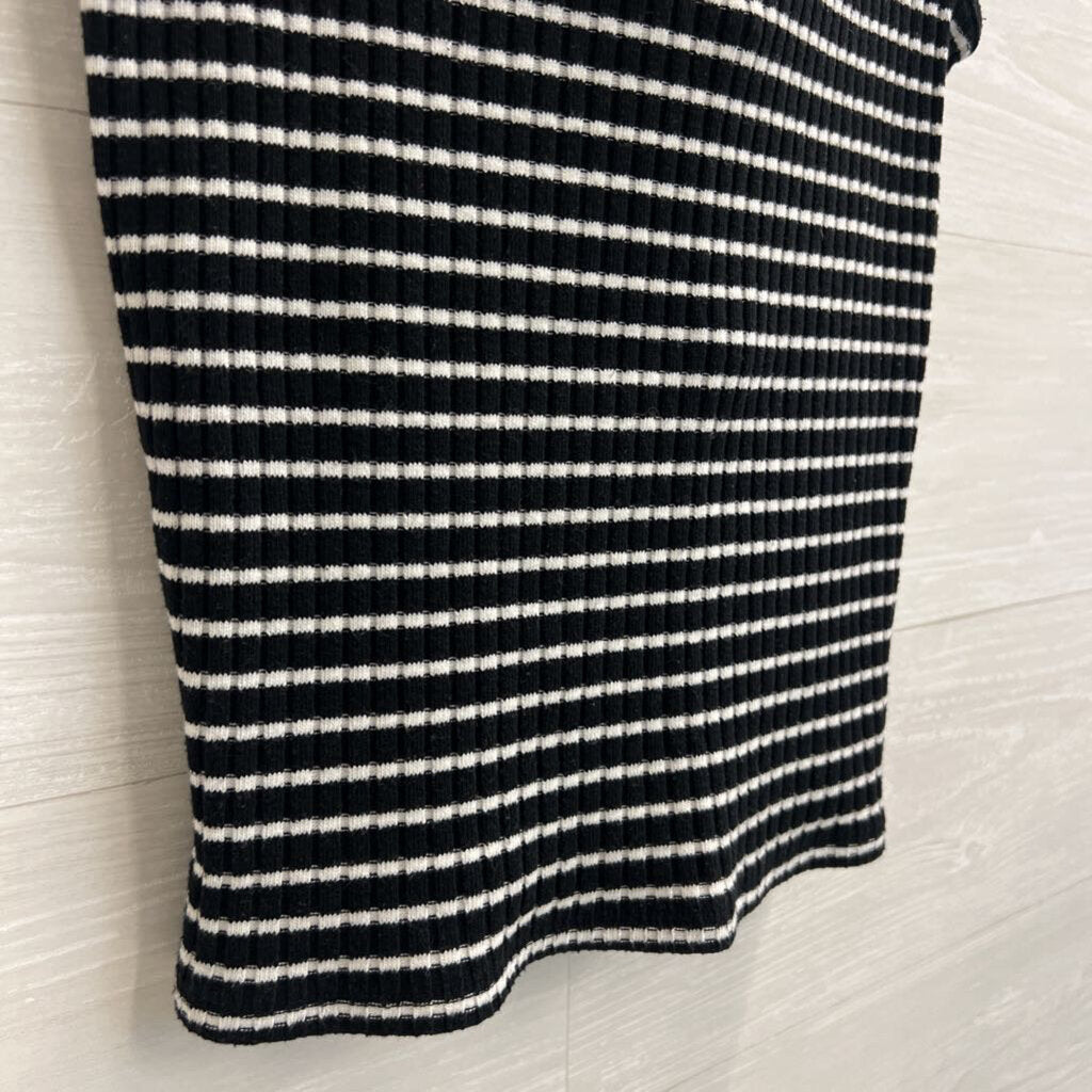 Madewell Black/ White Striped Knit Tank Top Small