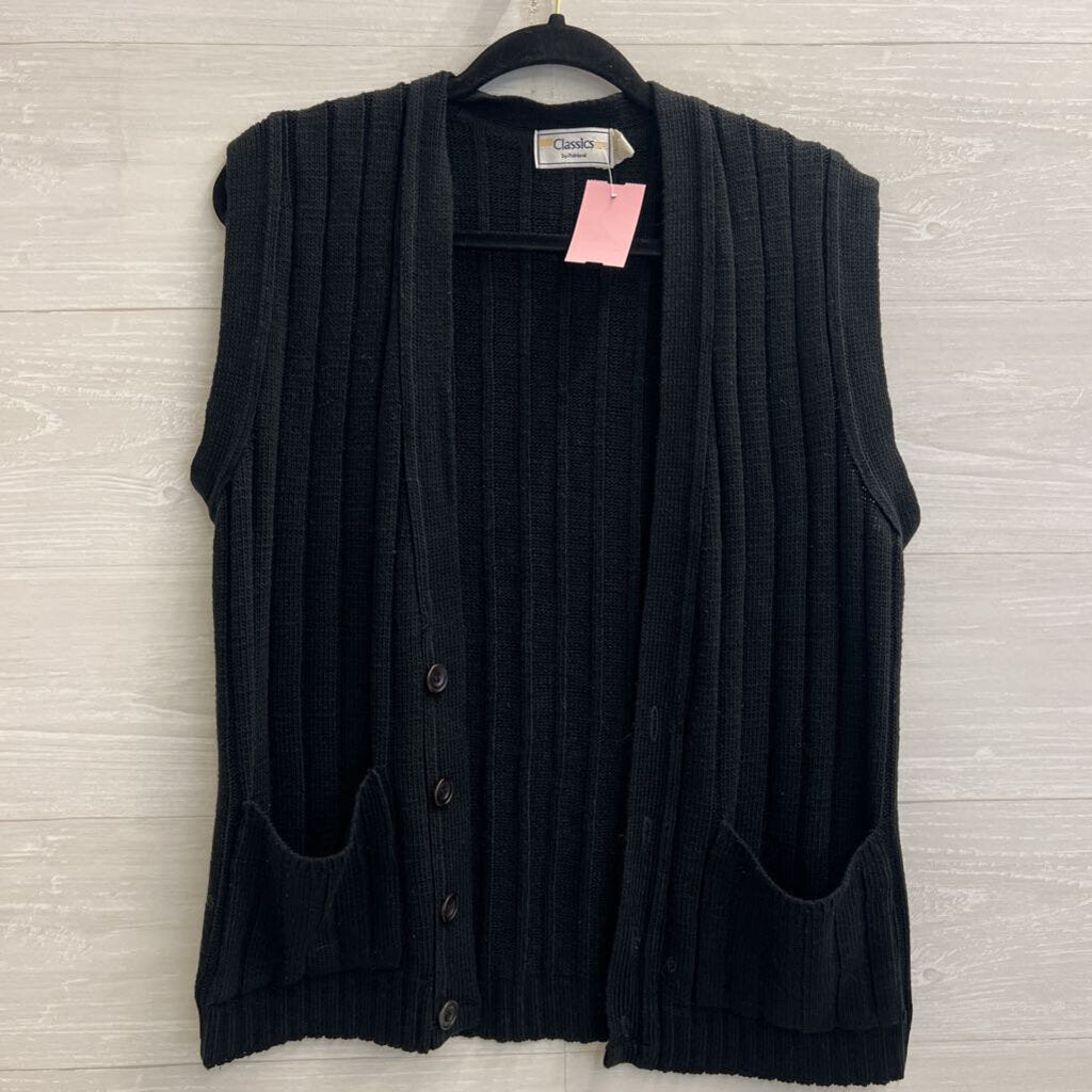 Classics Black Knit Sweater Vest Medium