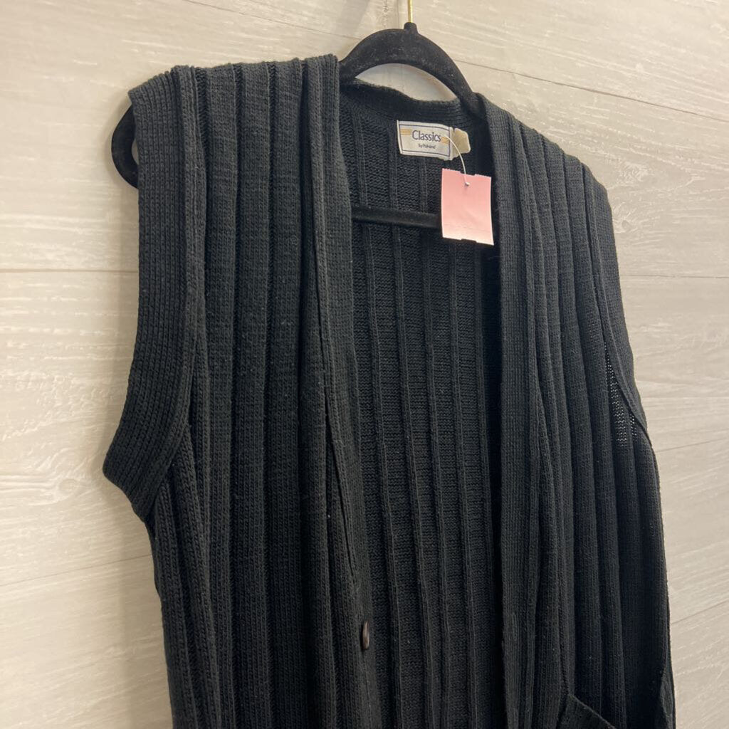 Classics Black Knit Sweater Vest Medium