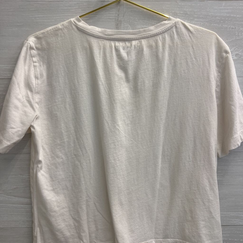 Loft White Eyelet Detail Short Sleeve Top Small