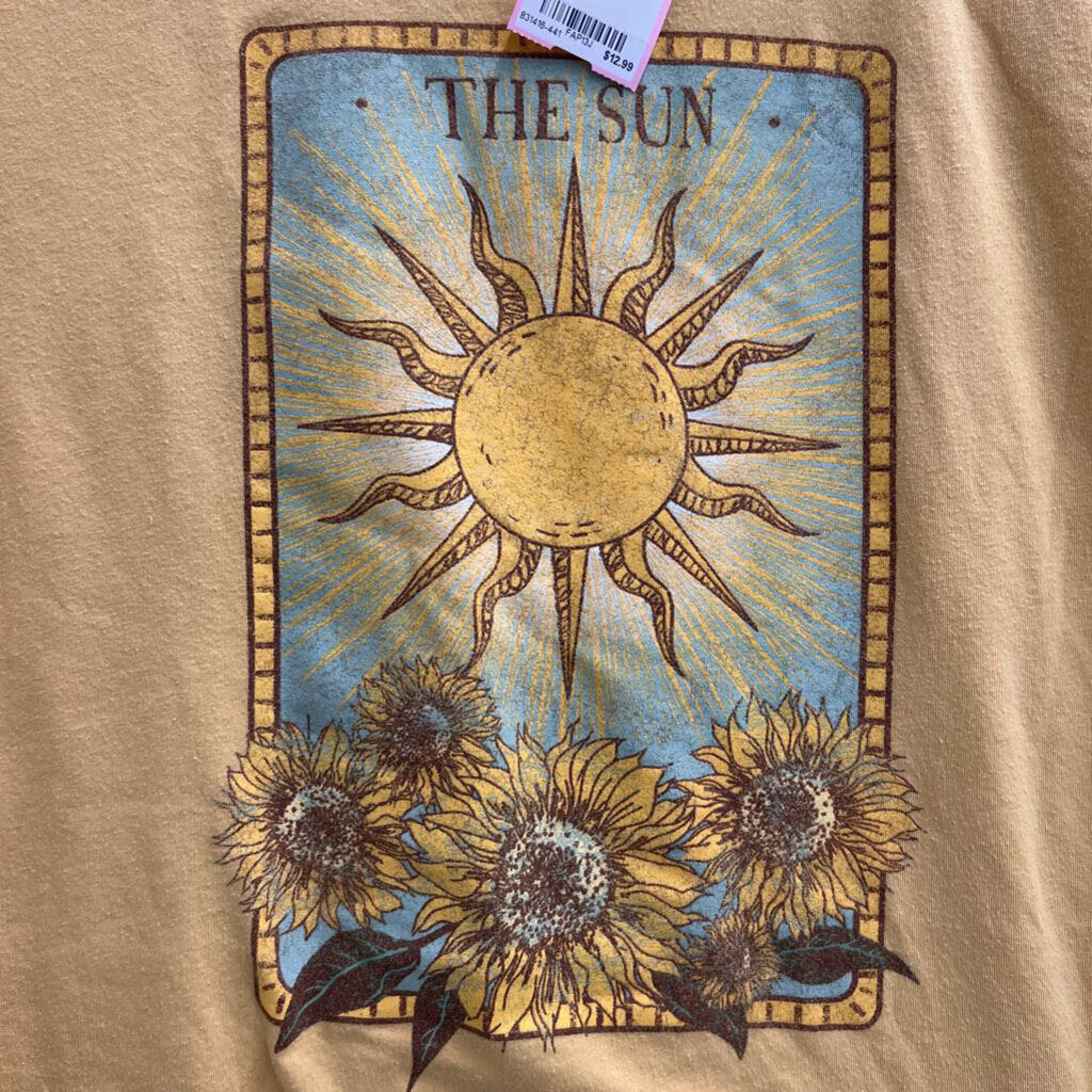 Mighty Fine Yellow The Sun Short Sleeve Graphic Tee Large