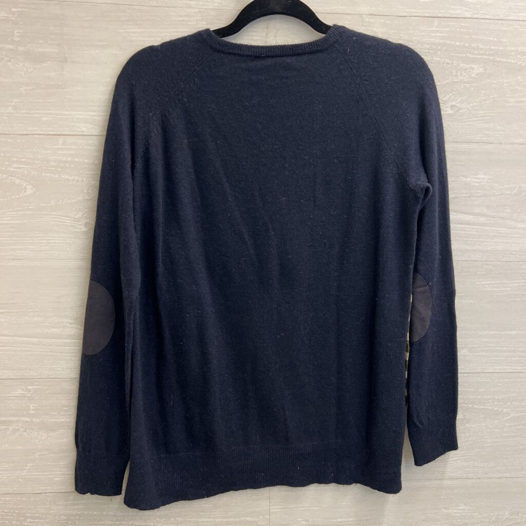 J Crew Navy/ Green/ Cream Striped Sweater Top Small