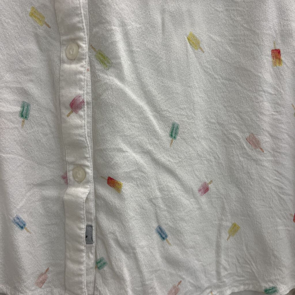 Rails White/ Multi Popsicle Print Long Sleeve Button Down Top Medium