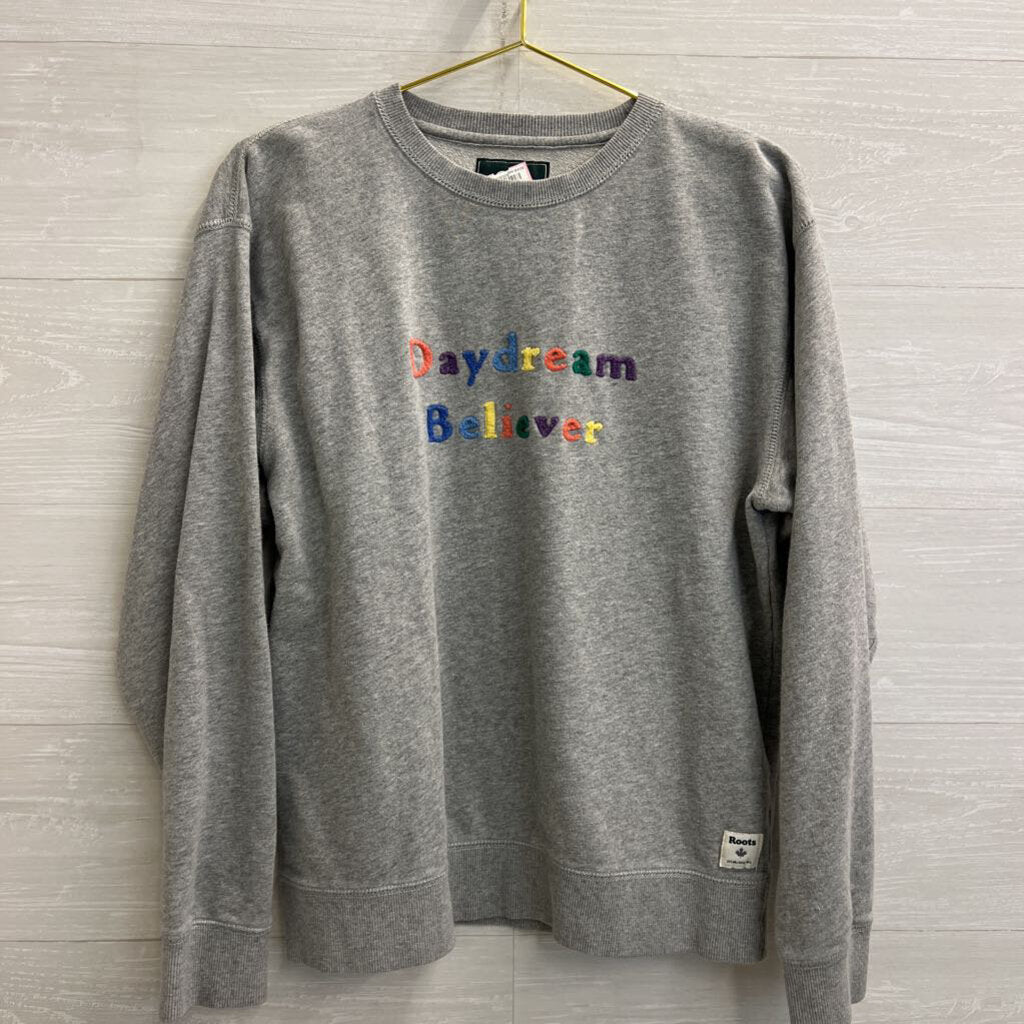 Roots Grey/ Multi Daydream Believer Long Sleeve Pullover Small