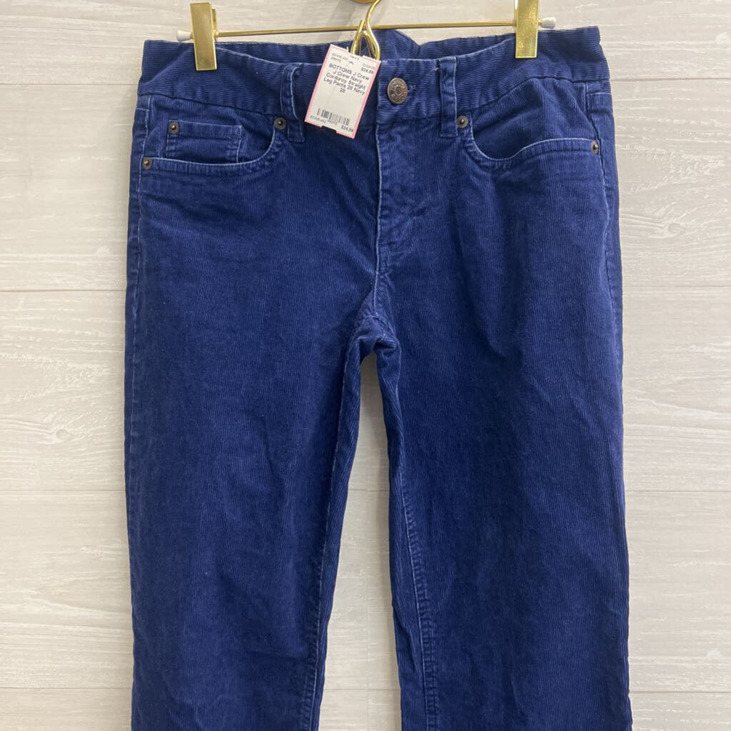 J Crew Navy Corduroy Straight Leg Pants 28