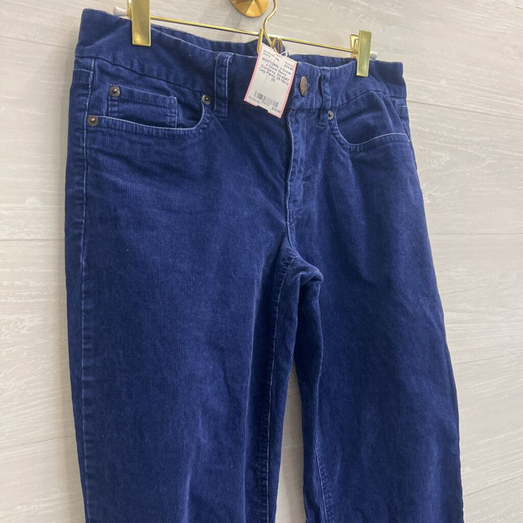 J Crew Navy Corduroy Straight Leg Pants 28