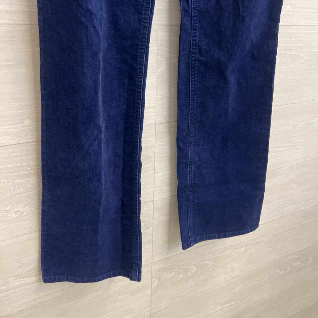 J Crew Navy Corduroy Straight Leg Pants 28
