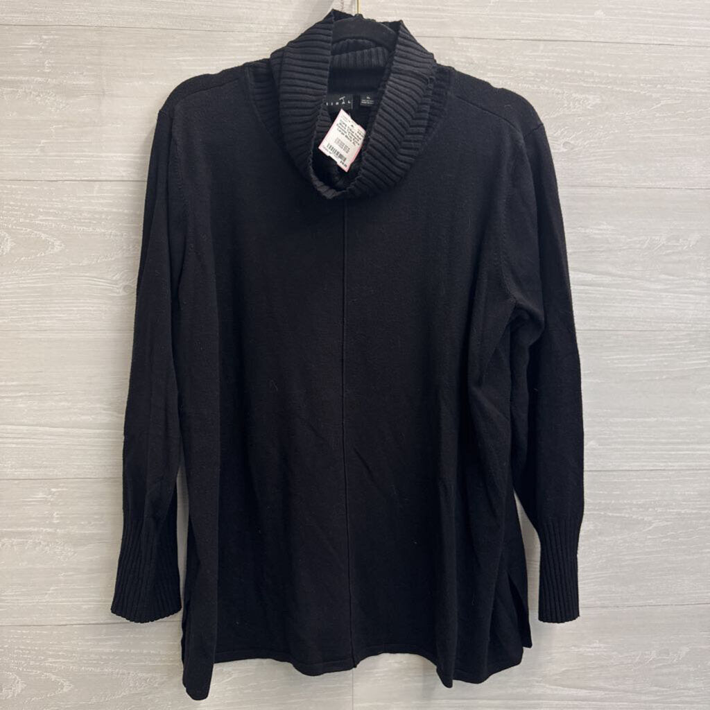 Tribal Black Turtleneck Sweater Top Extra Large