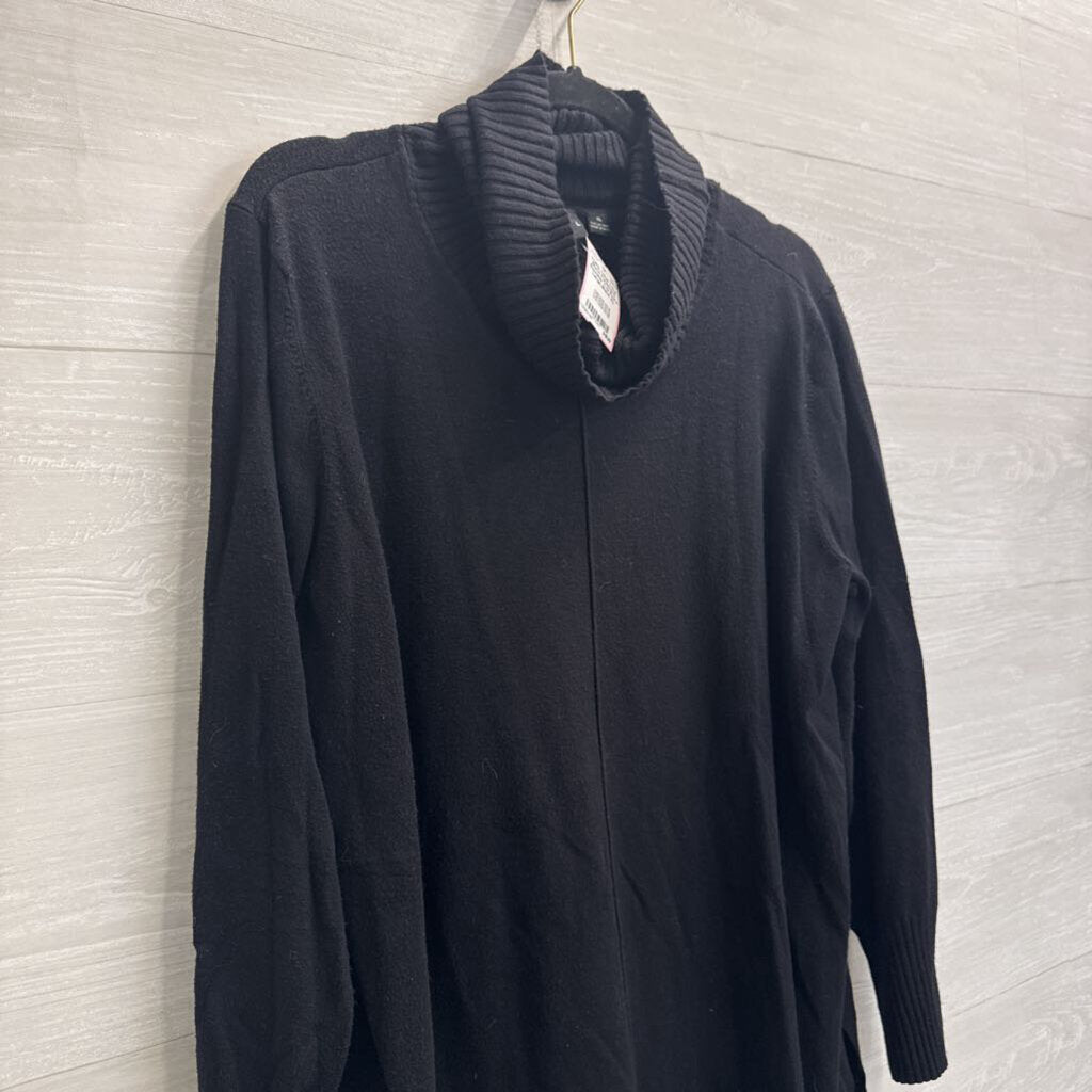 Tribal Black Turtleneck Sweater Top Extra Large