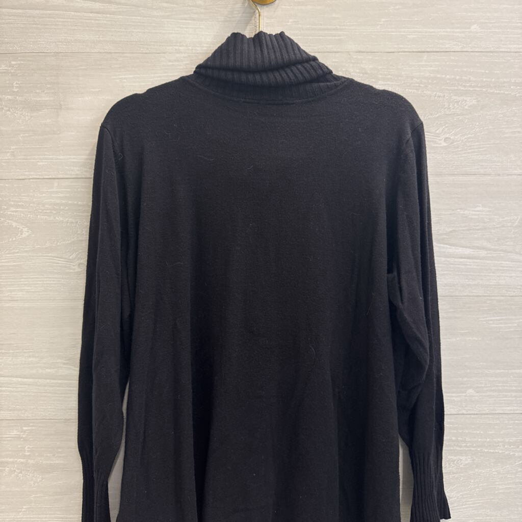 Tribal Black Turtleneck Sweater Top Extra Large