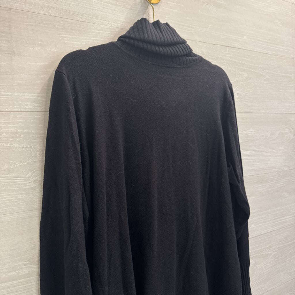 Tribal Black Turtleneck Sweater Top Extra Large