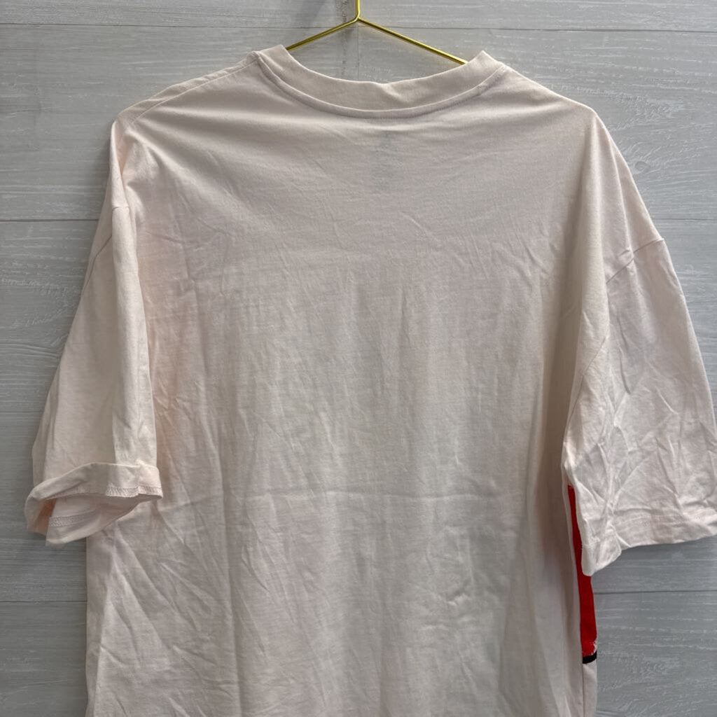 Disney Cream/ Multi Mickey Short Sleeve Boxy Graphic Tee Medium