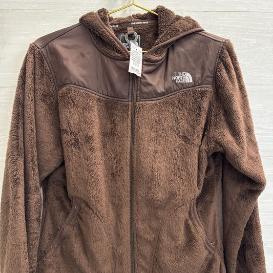 The North Face Brown Fuzzy Fleece Zip Up Hooded Jacket Medium