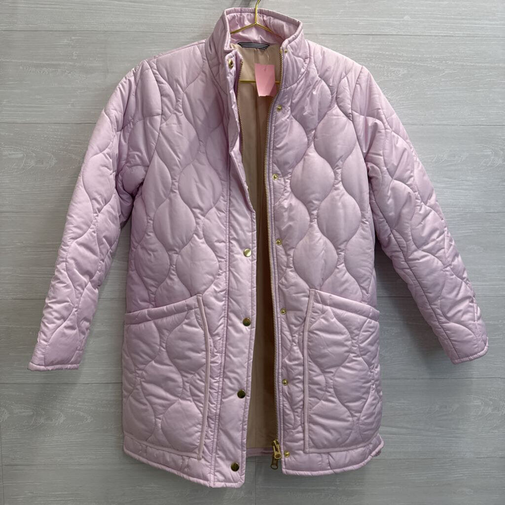 J Crew Lavender Quilted Puffer Jacket Medium