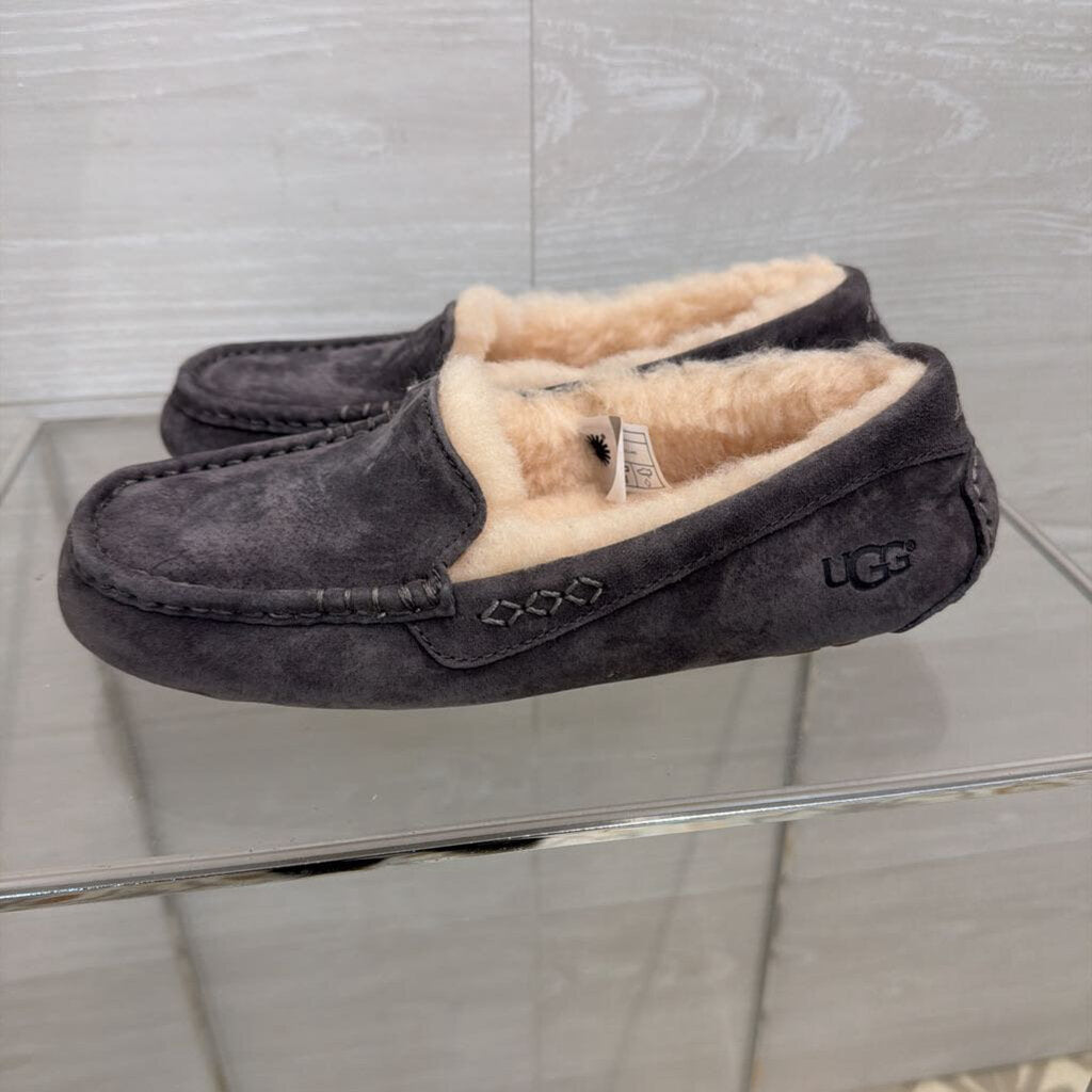 Ugg Grey Suede Ansley Slippers 6