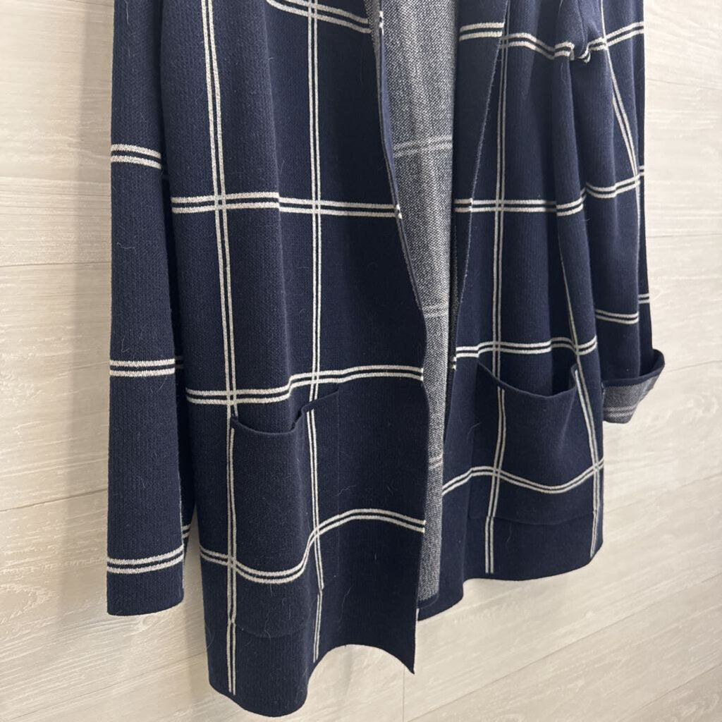 Jenni Kayne Grey 100% Cashmere V Neck Sweater Top Large