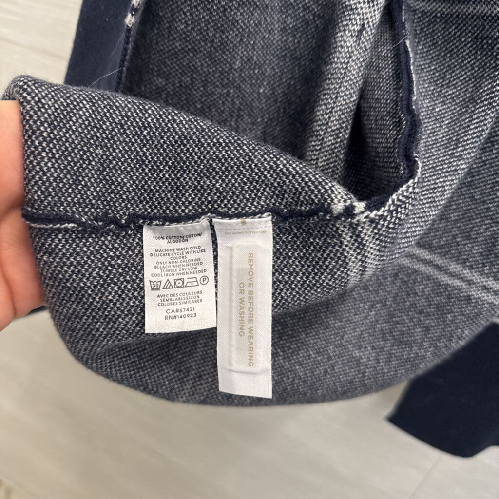 Jenni Kayne Grey 100% Cashmere V Neck Sweater Top Large