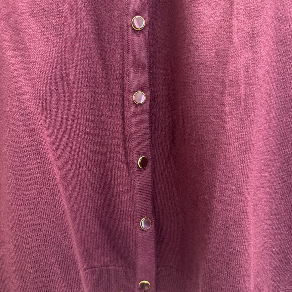 Talbots Burgundy Cardigan Sweater Medium