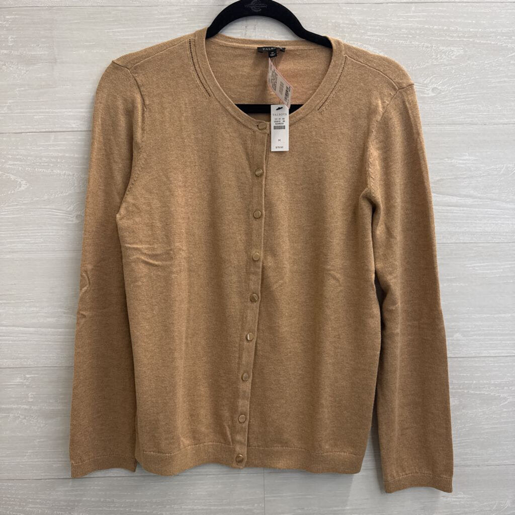 Talbots Brown Knit Cardigan Sweater Medium