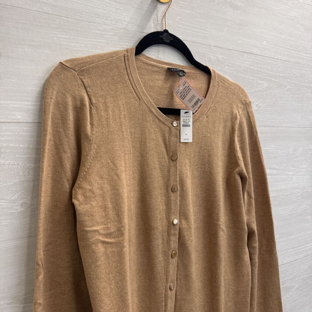 Talbots Brown Knit Cardigan Sweater Medium
