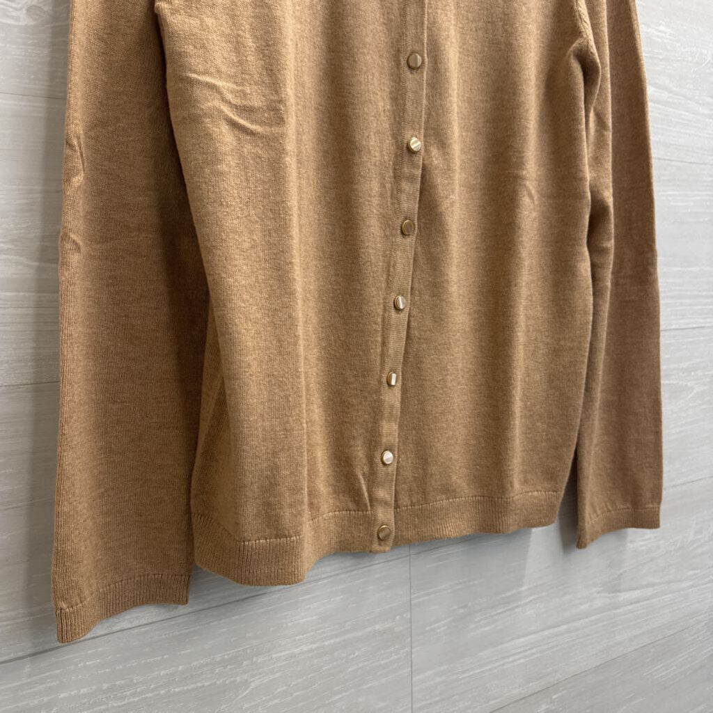 Talbots Brown Knit Cardigan Sweater Medium