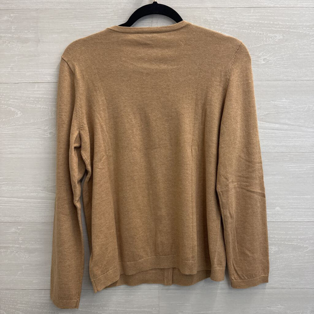 Talbots Brown Knit Cardigan Sweater Medium