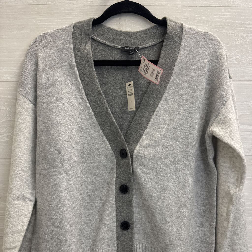 Talbots Grey Cardigan Sweater Small