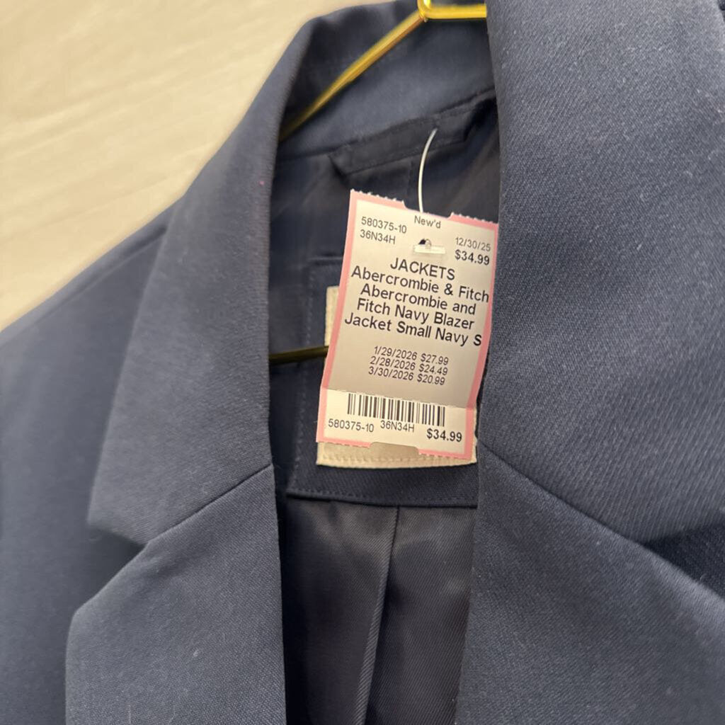 Abercrombie and Fitch Navy Blazer Jacket Small