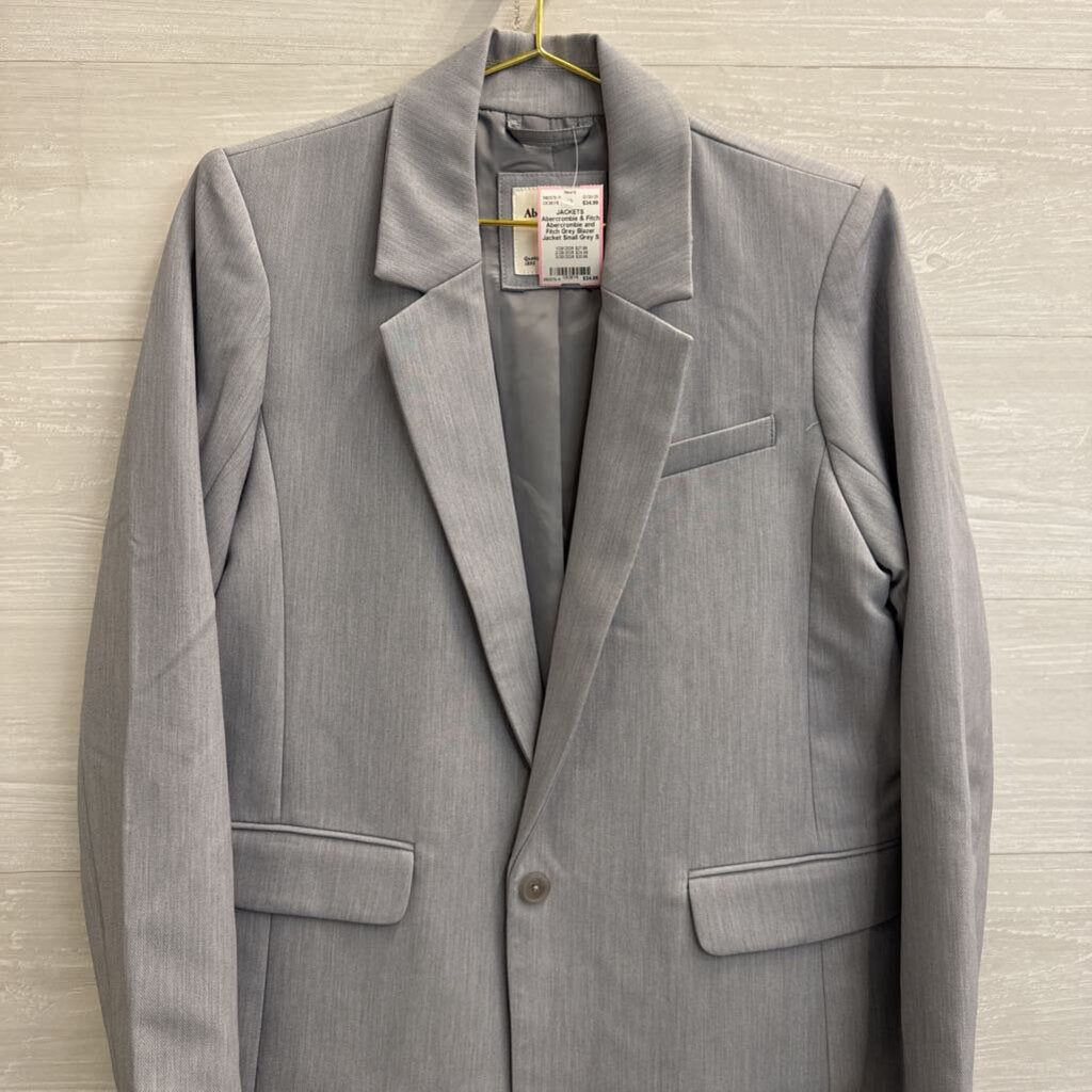 Abercrombie and Fitch Grey Blazer Jacket Small