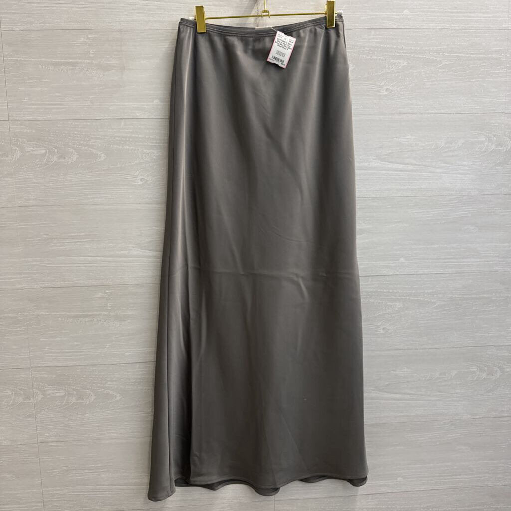 A New Day Grey Silky Maxi Skirt Small