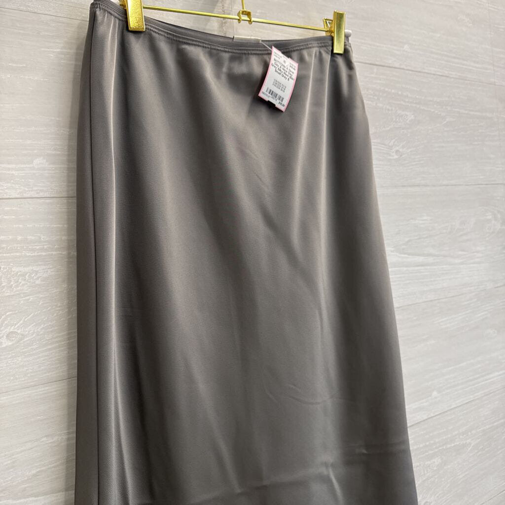 A New Day Grey Silky Maxi Skirt Small