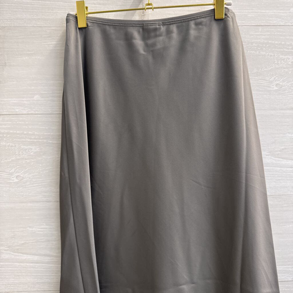 A New Day Grey Silky Maxi Skirt Small