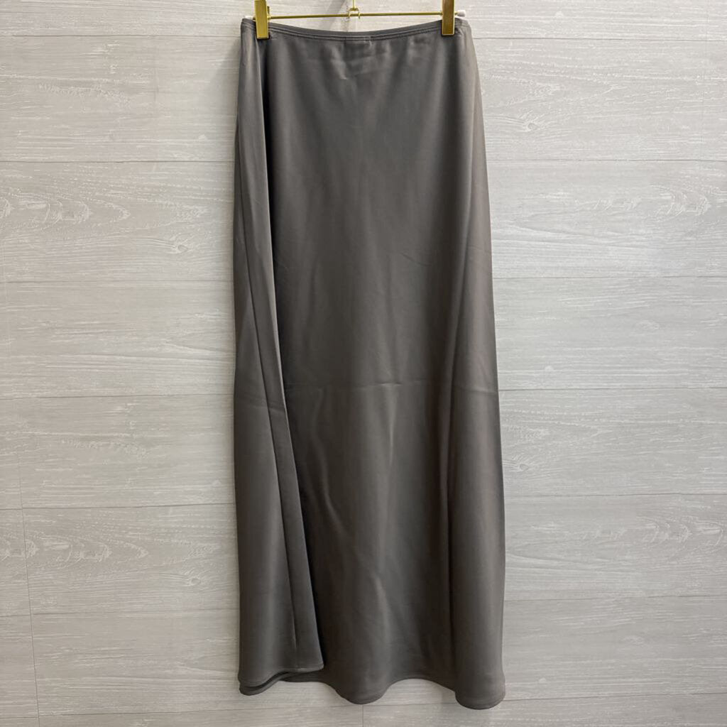 A New Day Grey Silky Maxi Skirt Small