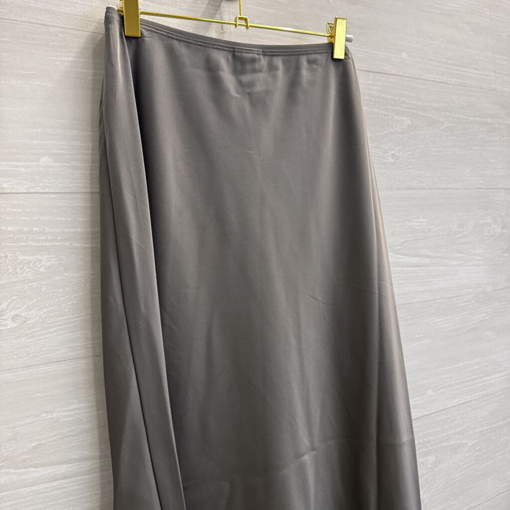 A New Day Grey Silky Maxi Skirt Small