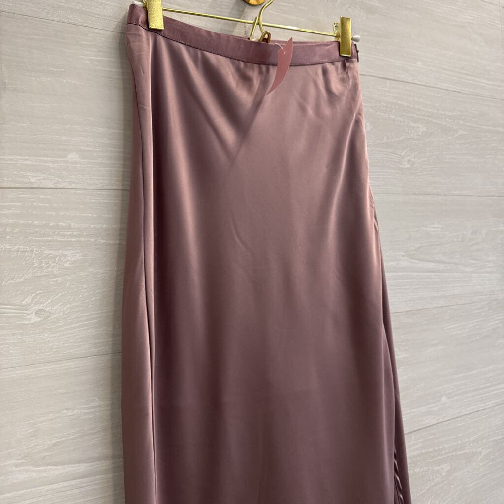 Bishop and Young Purple Silky Maxi Skirt Small