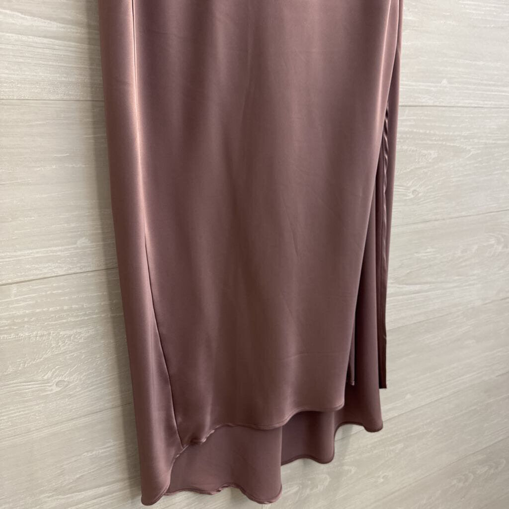 Bishop and Young Purple Silky Maxi Skirt Small