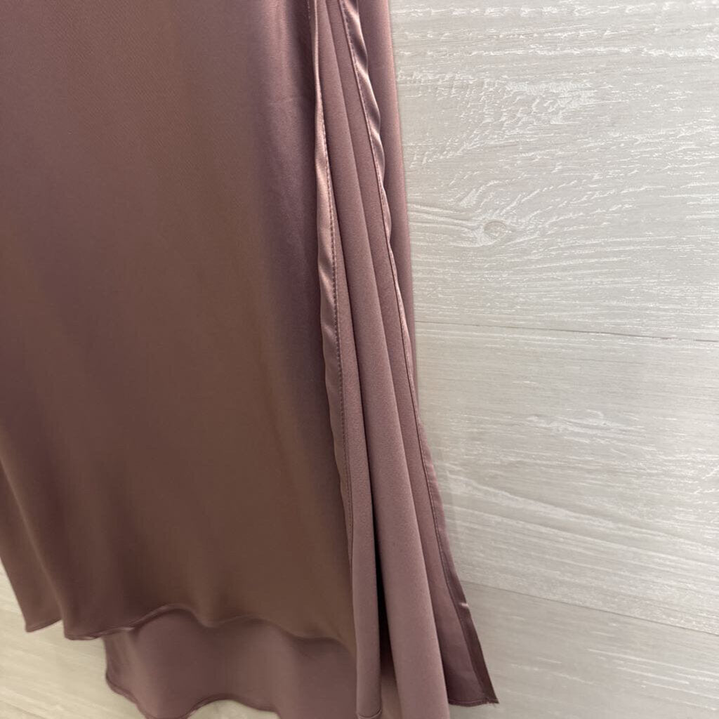 Bishop and Young Purple Silky Maxi Skirt Small