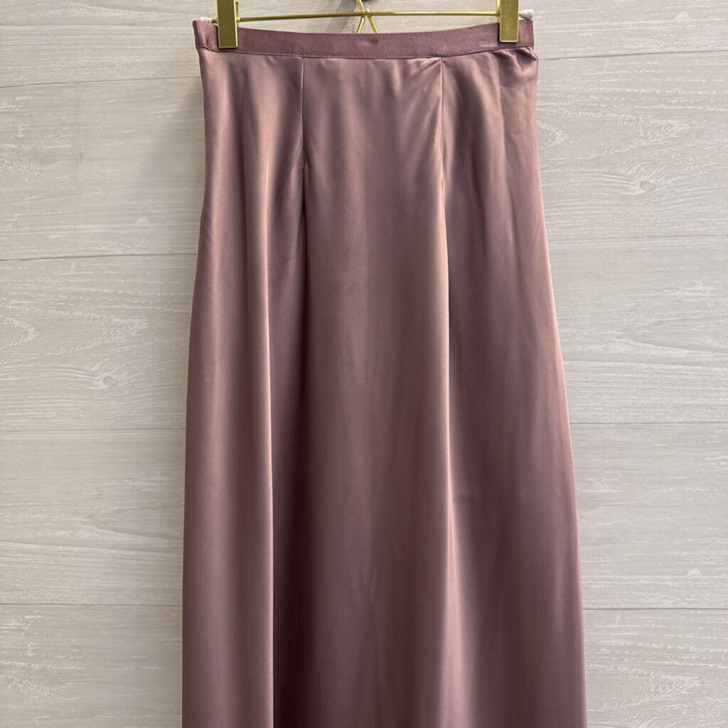 Bishop and Young Purple Silky Maxi Skirt Small