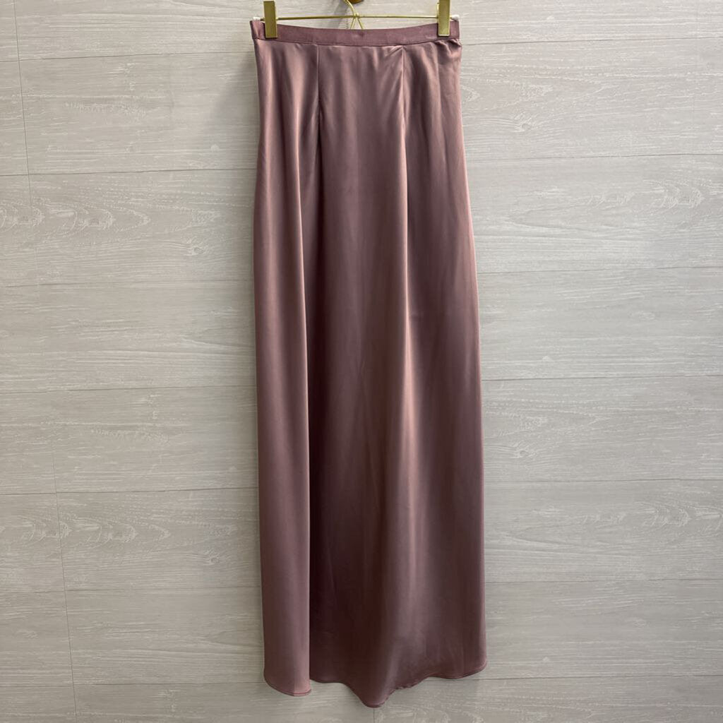 Bishop and Young Purple Silky Maxi Skirt Small