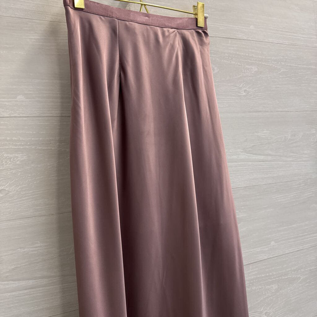 Bishop and Young Purple Silky Maxi Skirt Small
