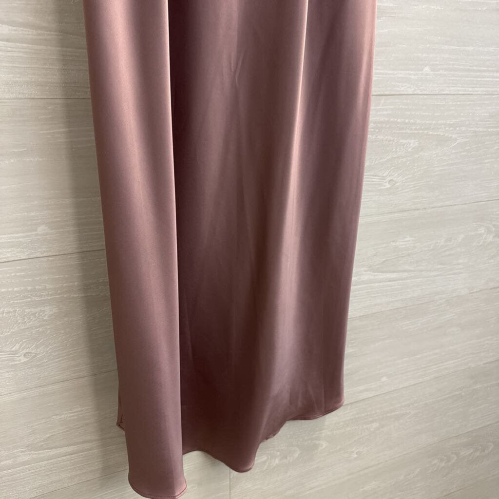 Bishop and Young Purple Silky Maxi Skirt Small