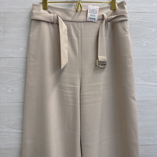 Bishop and Young Beige Wide Leg Trouser Pants Medium