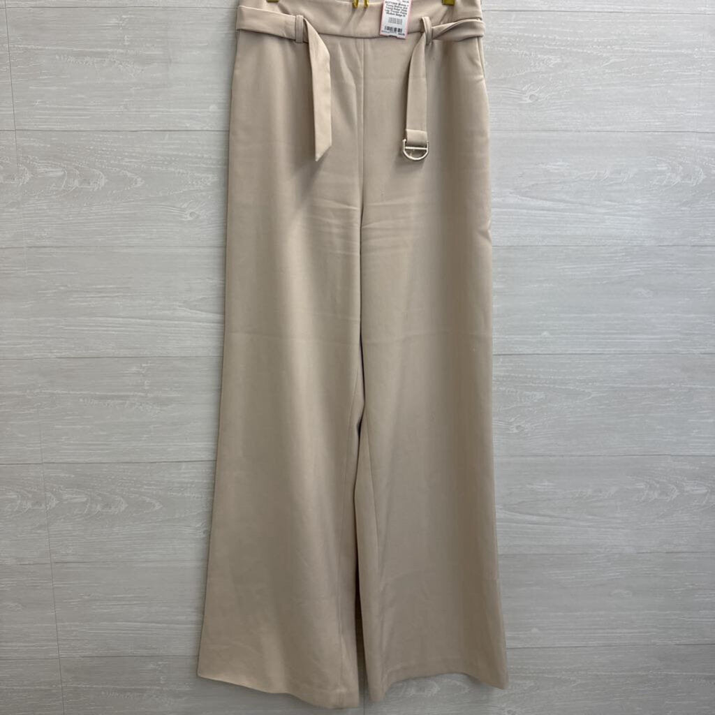 Bishop and Young Beige Wide Leg Trouser Pants Medium