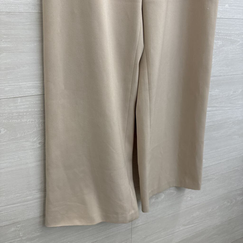 Bishop and Young Beige Wide Leg Trouser Pants Medium