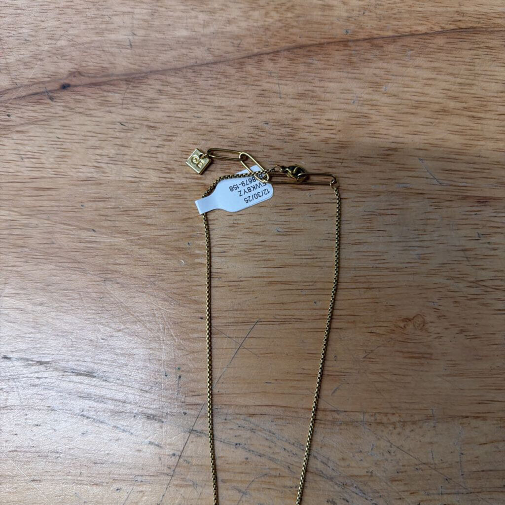 Gold Toned Bubble F Necklace