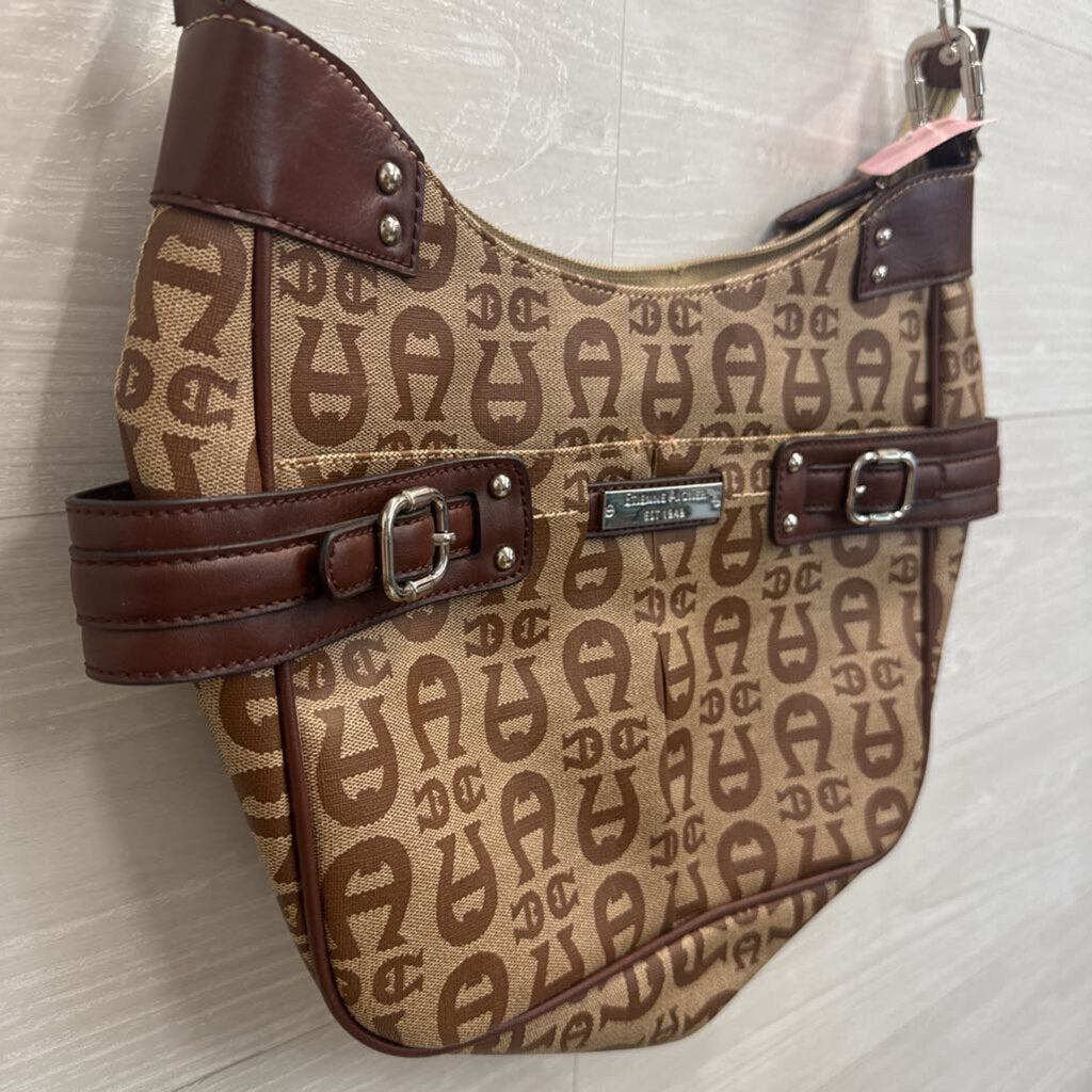 Etienne Aigner Regal Signature Collection Monogram Canvas/ Leather Shoulder Purse