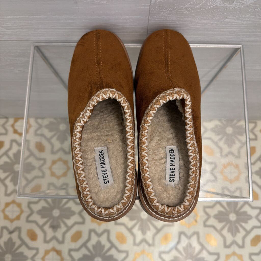Steve Madden Brown Suede Brixtin Clogs 8.5