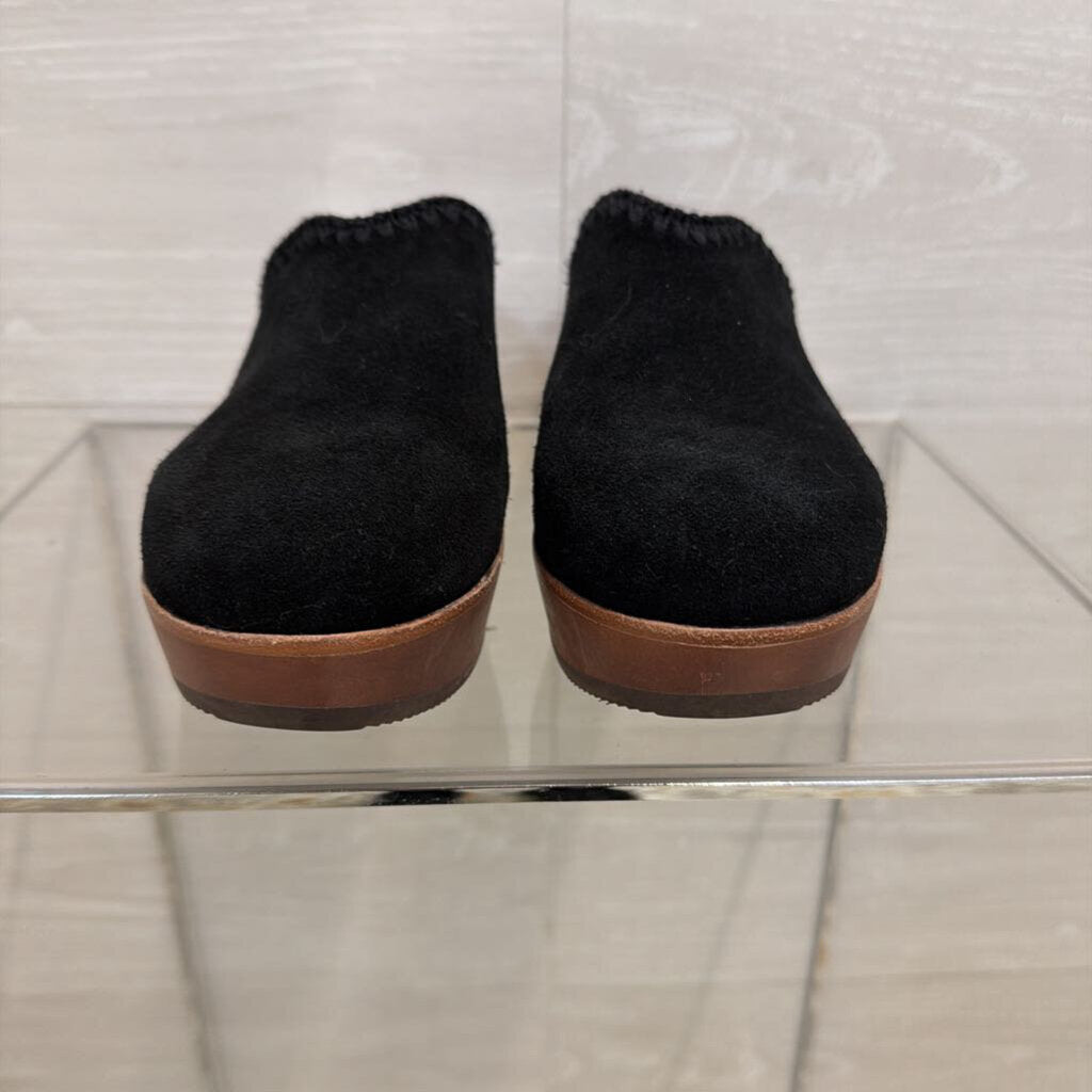 Toms Black Suede Addison Clogs 8
