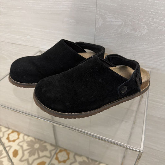 Cushionaire Black Suede Boulder Clogs 7.5