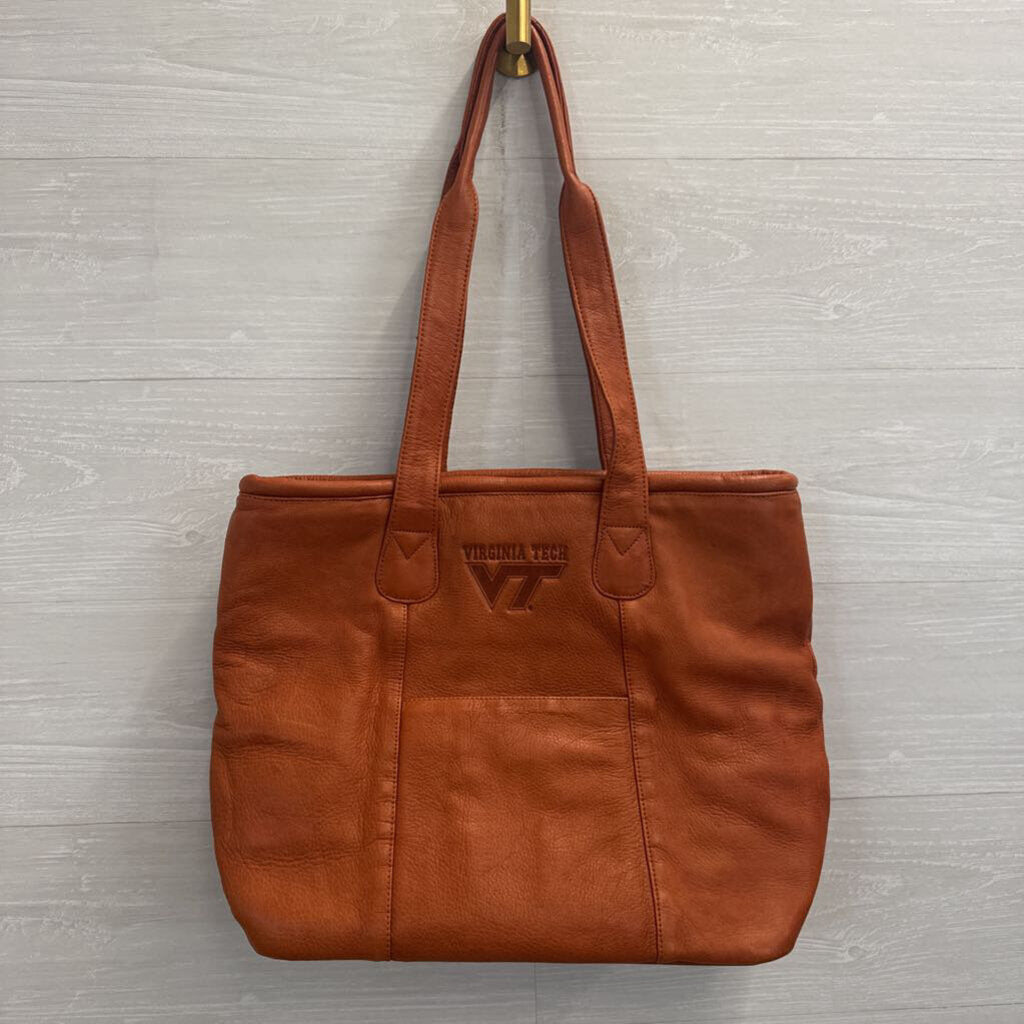 Virginia Tech Leather Tote Bag